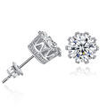 Fashion Earrings Women Fashion Jewelry Accessories 925 Sterling Silver Crystal Stud Earrings